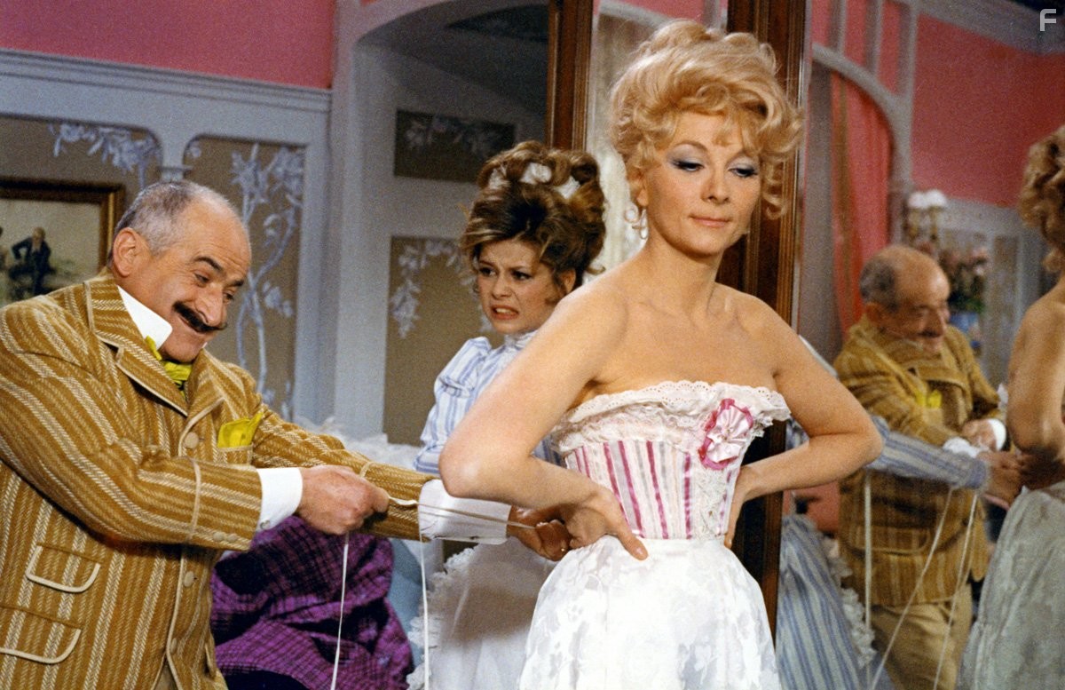 Louis de Fun?s, Claude Gensac, and Martine Kelly in Замороженный (1969)