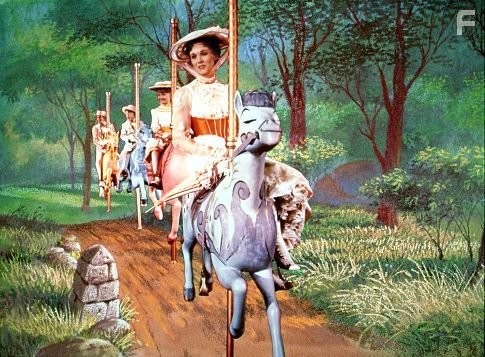 Julie Andrews and Dick Van Dyke in Мэри Поппинс (1964)