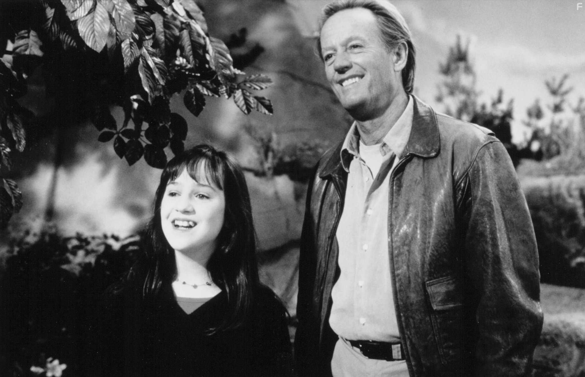 Peter Fonda and Mara Wilson in Томас и волшебная железная дорога (2000)