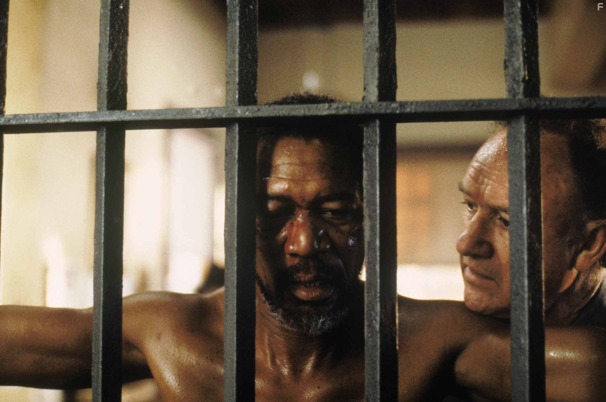 Morgan Freeman and Gene Hackman in Непрощённый (1992)