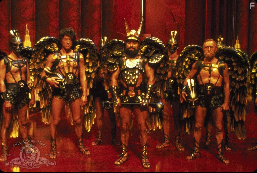 Brian Blessed, Ted Carroll, and John Hallam in Флэш Гордон (1980)