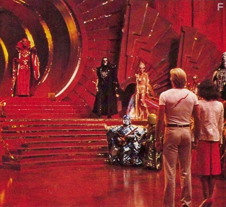 Melody Anderson, Ornella Muti, Max von Sydow, Sam J. Jones, and Peter Wyngarde in Флэш Гордон (1980)