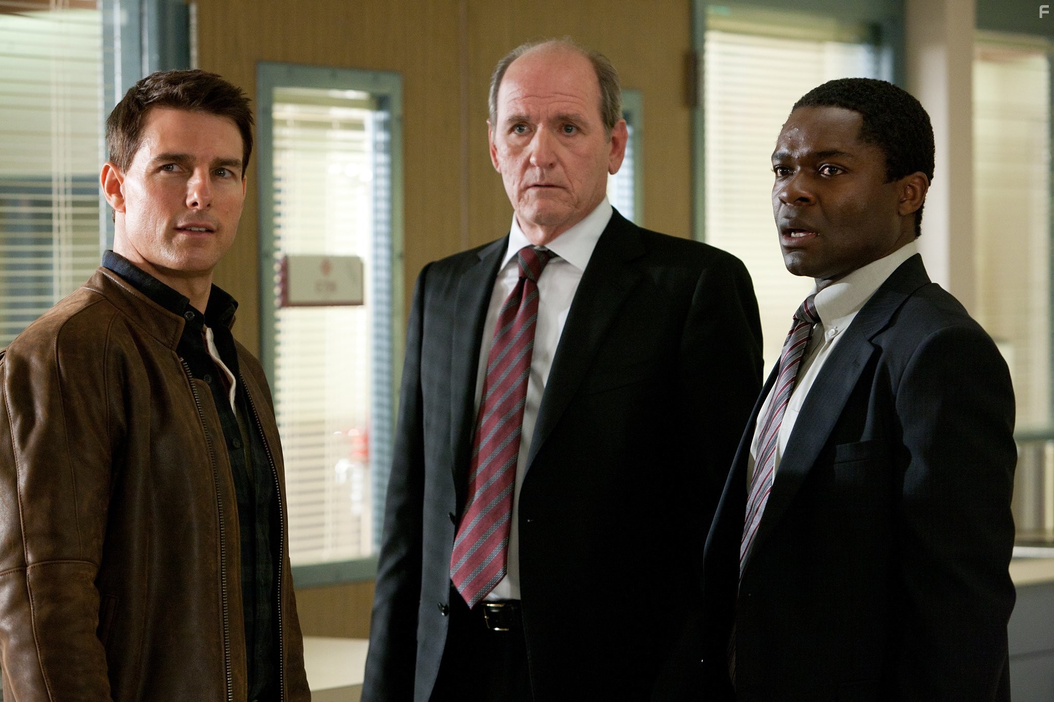 Tom Cruise, Richard Jenkins, and David Oyelowo in Джек Ричер (2012)