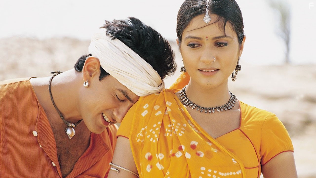 Aamir Khan and Gracy Singh in Лагаан: Однажды в Индии (2001)