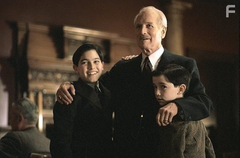 Paul Newman, Liam Aiken, and Tyler Hoechlin in Проклятый путь (2002)