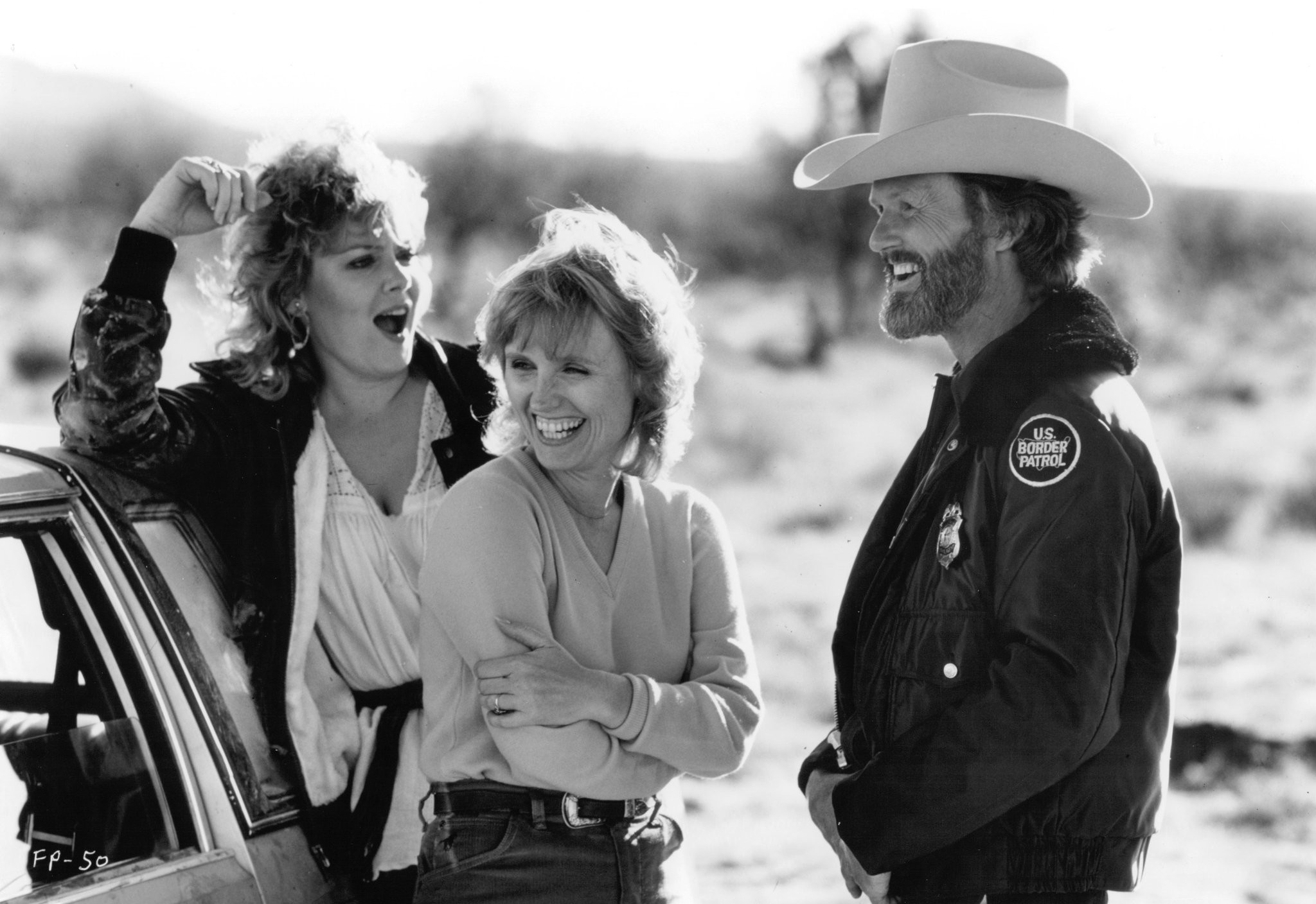 Kris Kristofferson, Tess Harper, and Jean Smart in Flashpoint (1984)