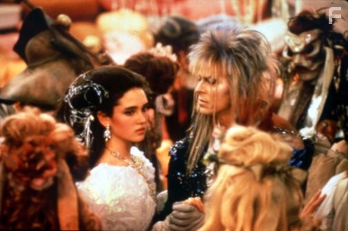 Jennifer Connelly and David Bowie in Лабиринт (1986)