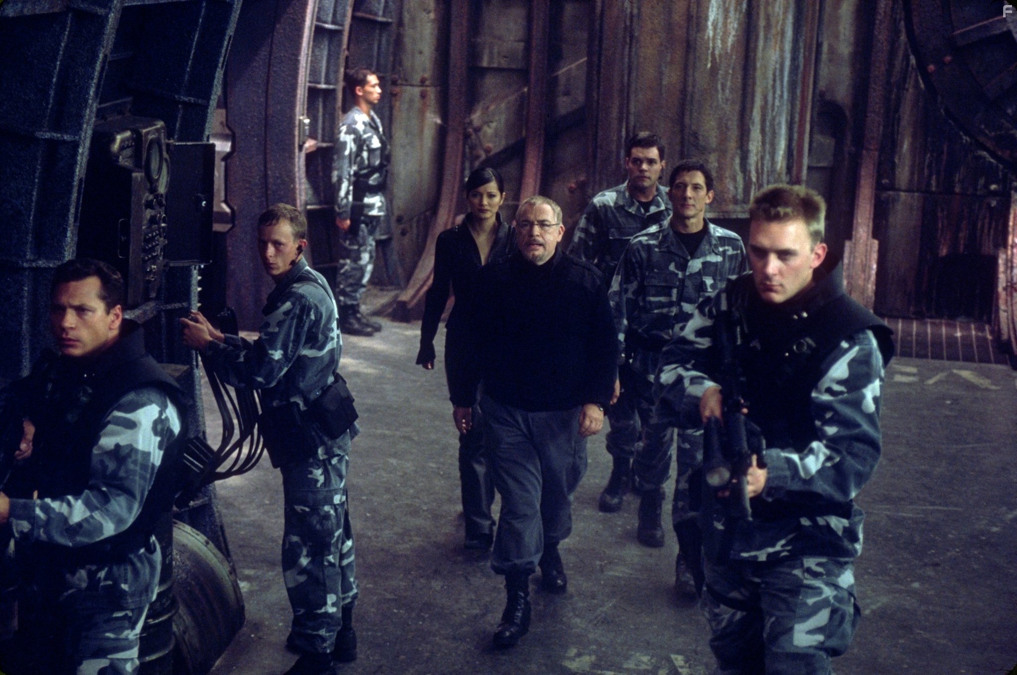 Brian Cox, Kelly Hu, Aaron Douglas, and Peter Wingfield in Люди Икс-2 (2003)
