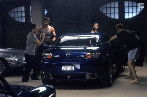 (l to r) Aaron Stanford, Hugh Jackman, Anna Paquin, Shawn Ashmore