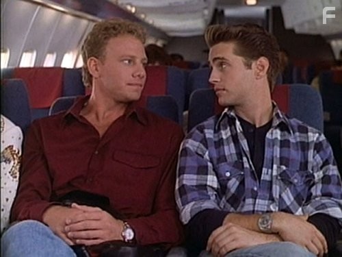 Jason Priestley and Ian Ziering in Beverly Hills 90210 (1990)
