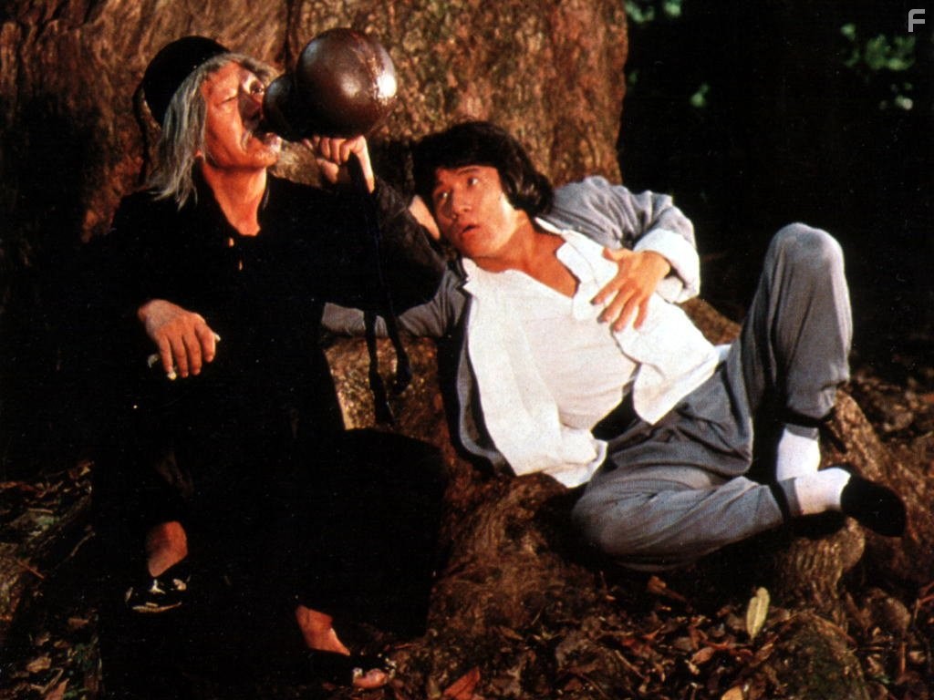 Jackie Chan and Siu Tin Yuen in Пьяный мастер (1978)