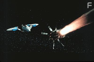 Sarris' ship approaches the Protector