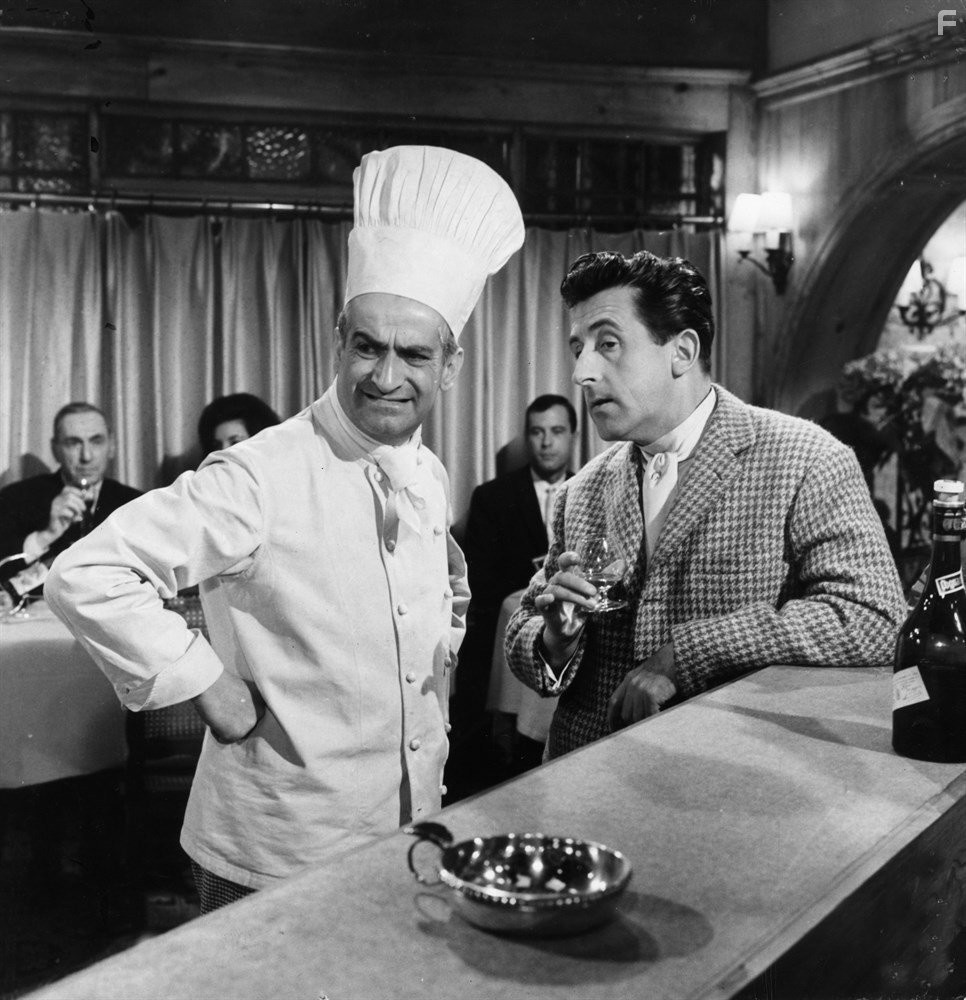 Louis de Fun?s and Jean Lefebvre in The Gentleman from Epsom (1962)