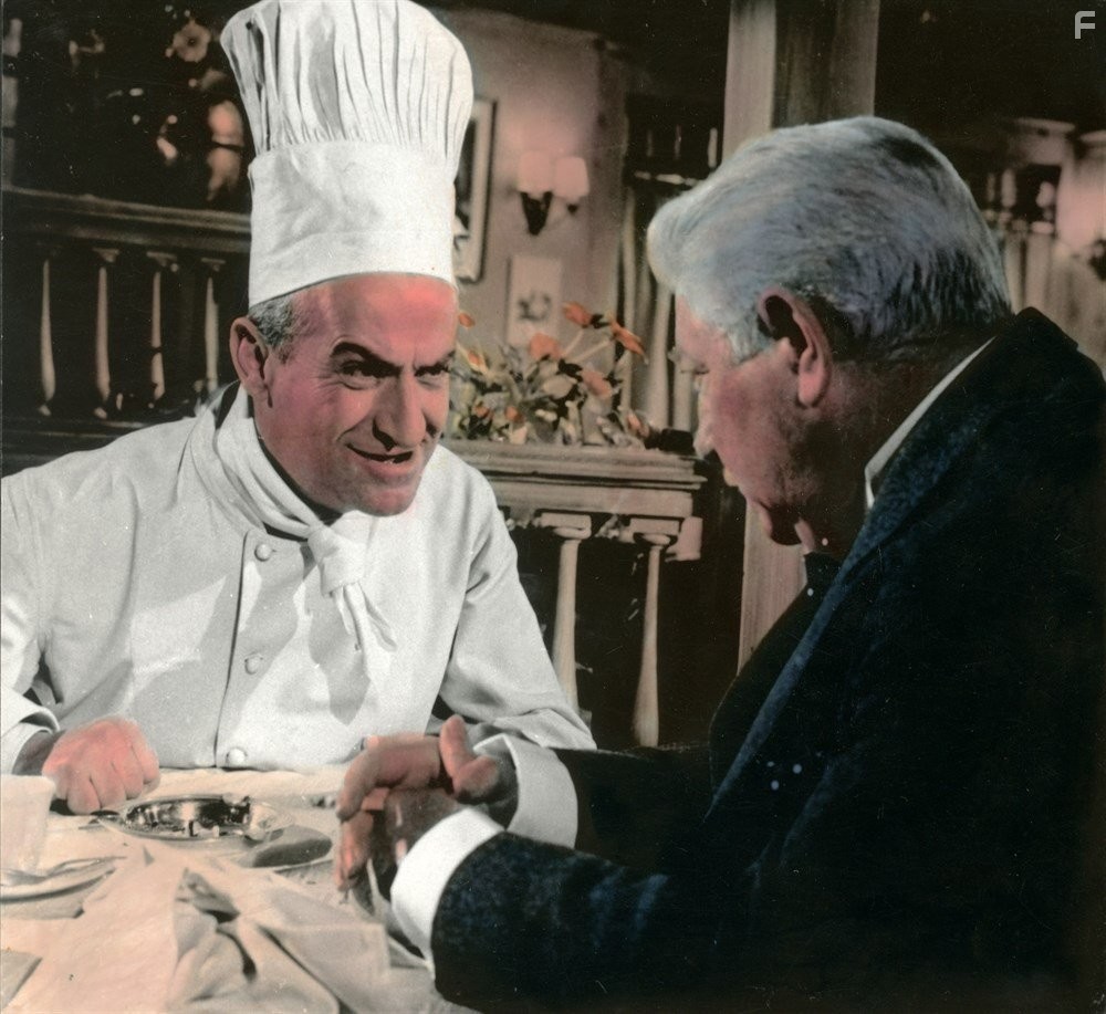 Louis de Fun?s and Jean Gabin in The Gentleman from Epsom (1962)