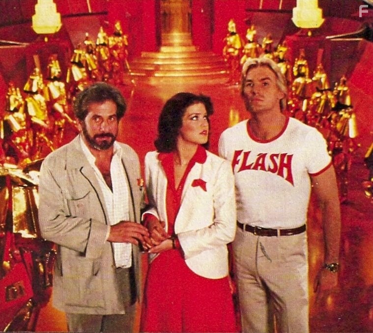 Melody Anderson, Sam J. Jones, and Topol in Флэш Гордон (1980)