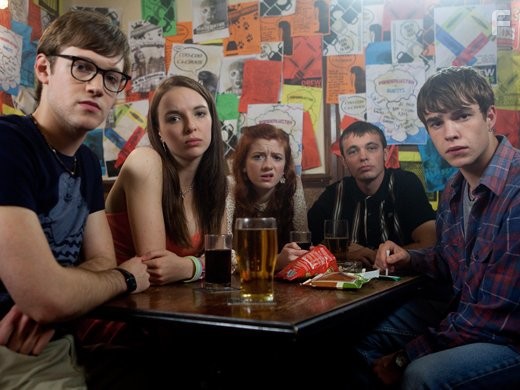Jordan Murphy, Nico Mirallegro, Jodie Comer, Ciara Baxendale, and Dan Cohen in Мой безумный дневник (2013)