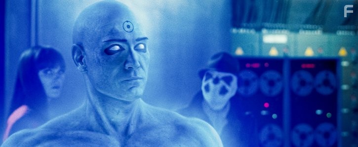 Billy Crudup, Malin Akerman, and Jackie Earle Haley in Хранители (2009)