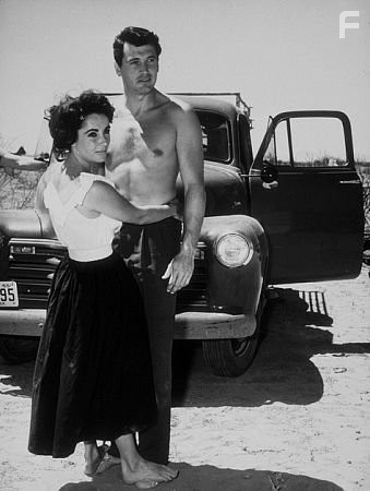 Elizabeth Taylor and Rock Hudson in "Giant" 1955 Warner Bros.
