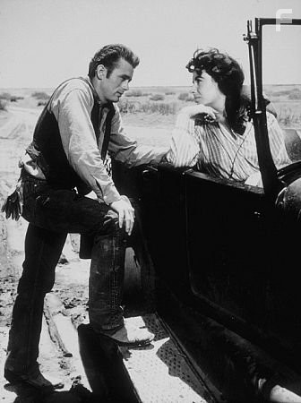 Elizabeth Taylor and James Dean in "Giant" 1955 Warner Bros.