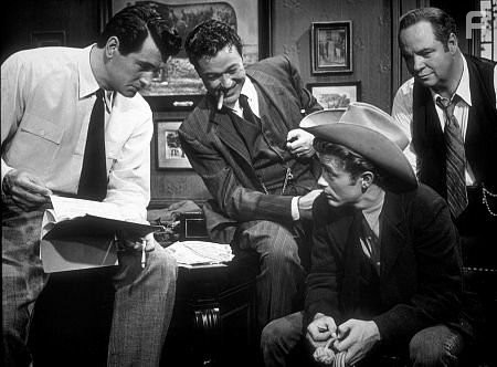 Rock Hudson and James Dean in "Giant." 1955 Warner / MPTV