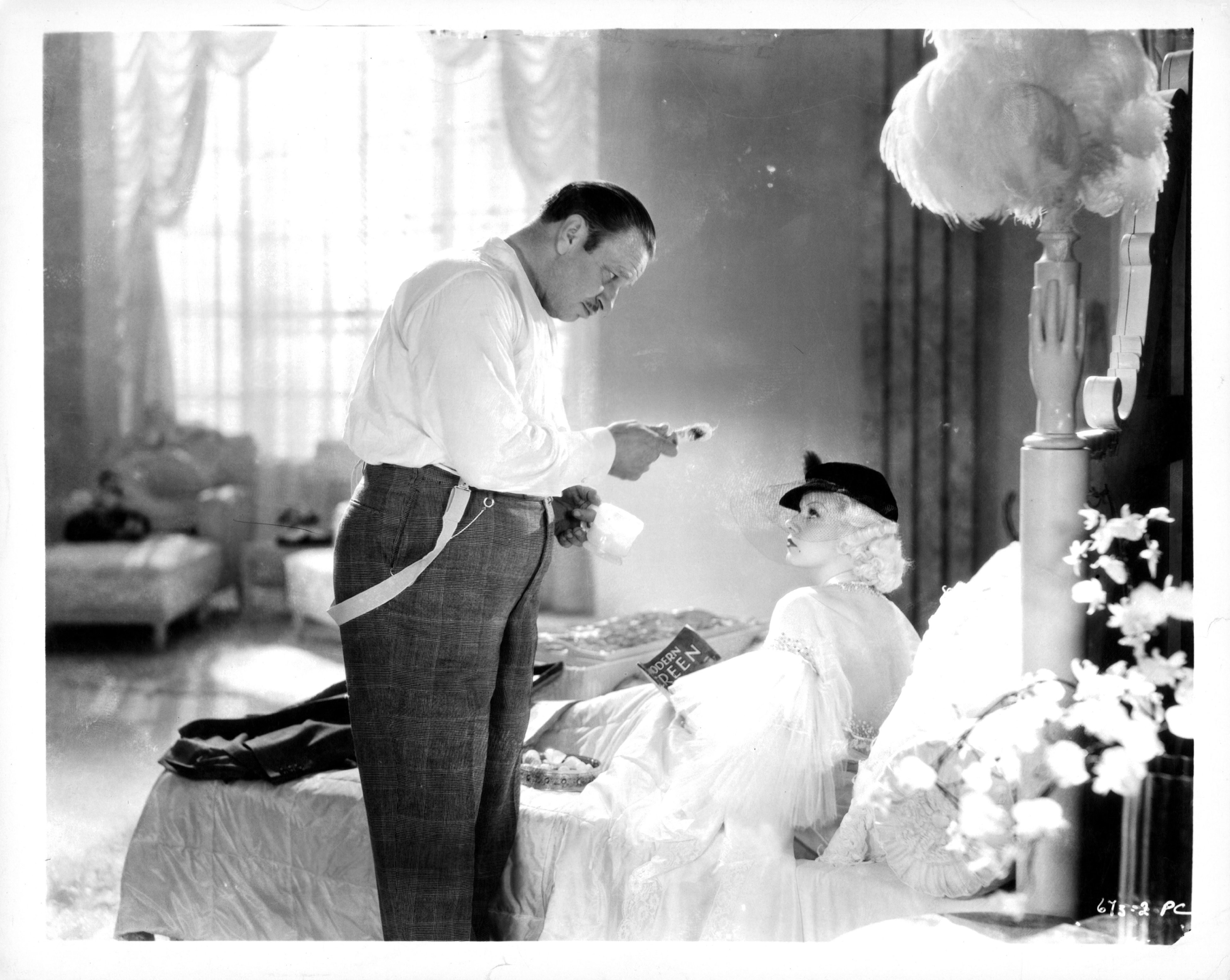 Wallace Beery and Jean Harlow in Обед в восемь (1933)