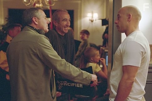Roger Birnbaum (left), Gary Barber (center), Vin Diesel (right).