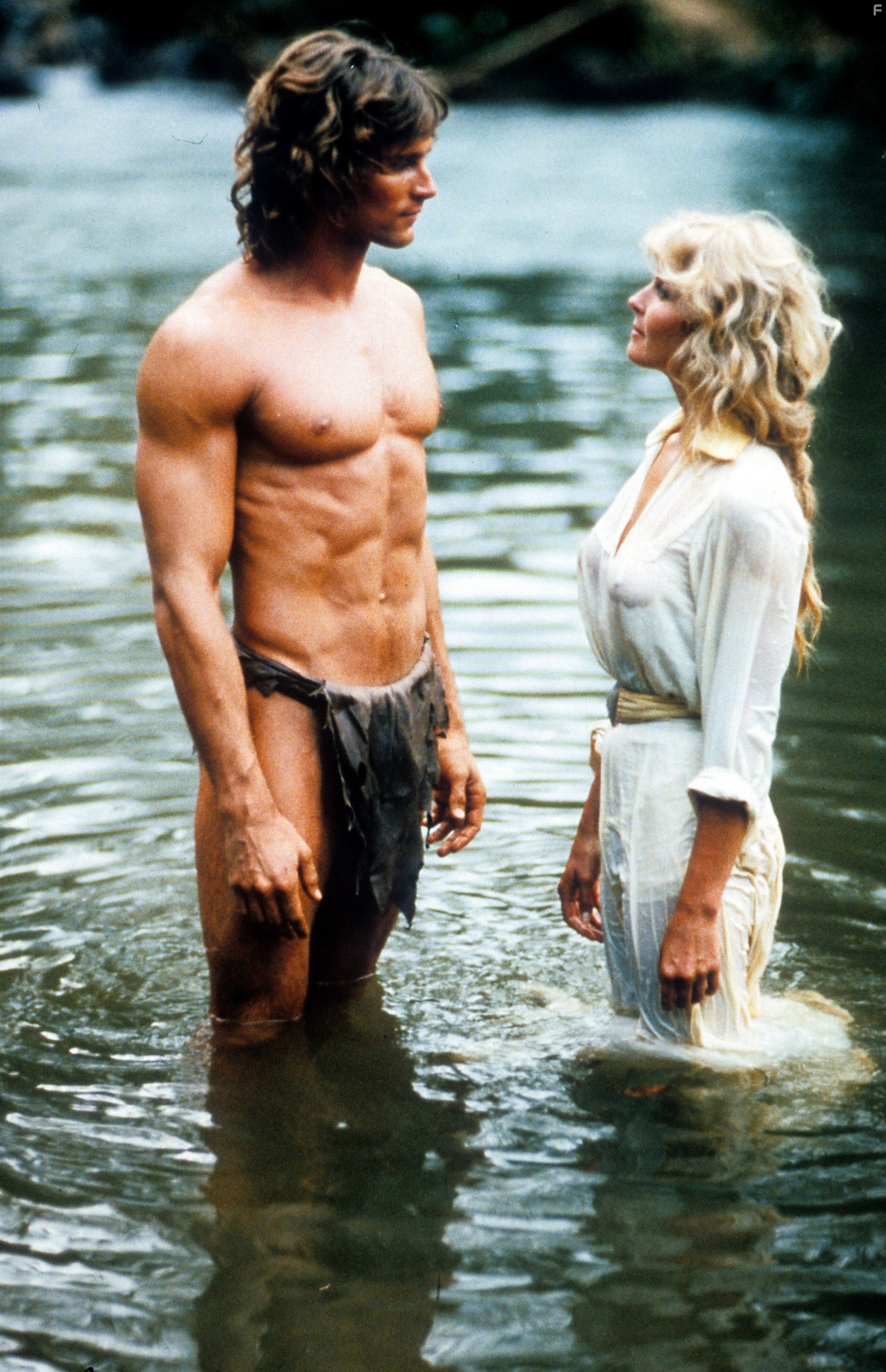 Bo Derek and Miles O'Keeffe in Тарзан, человек-обезьяна (1981)