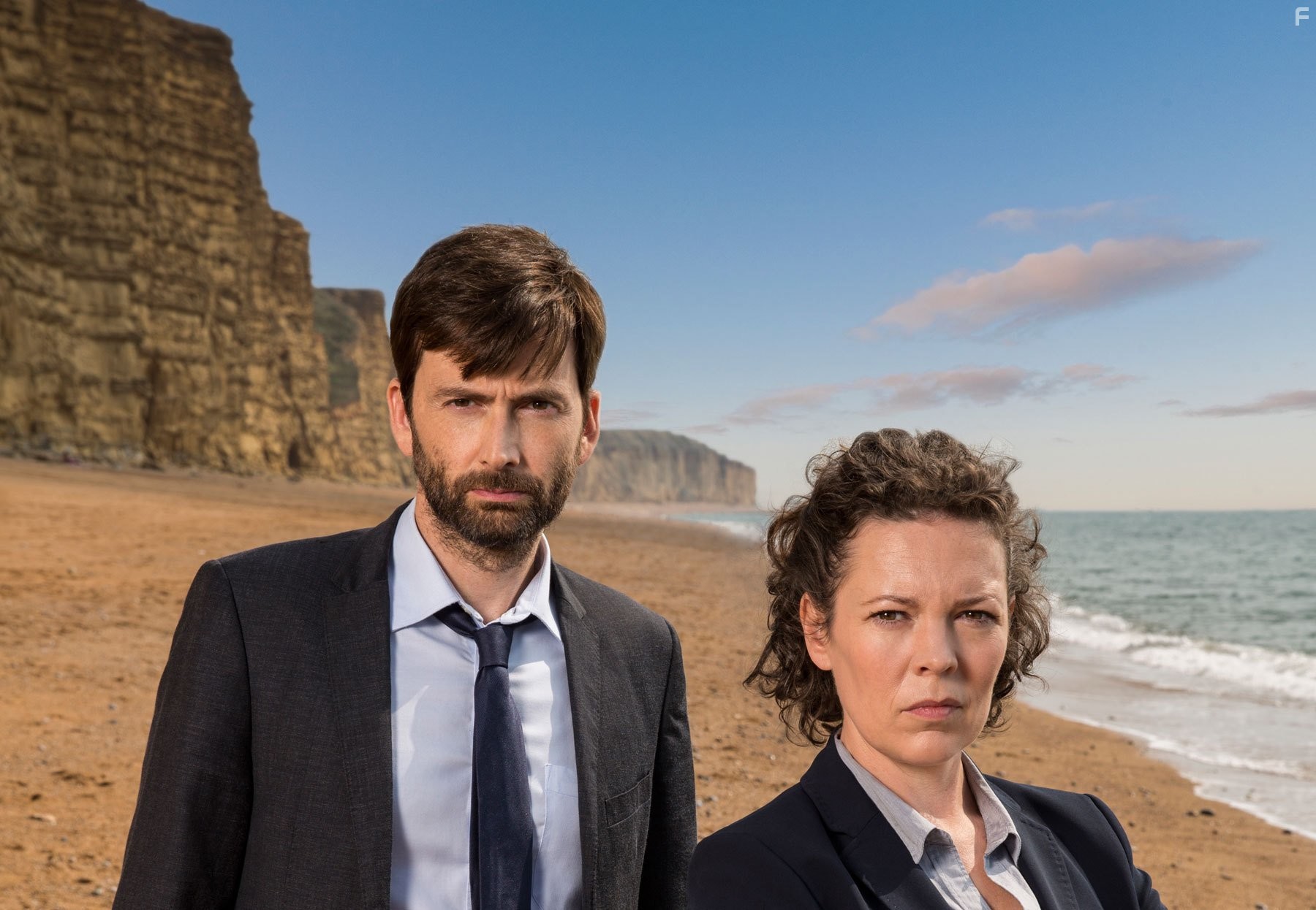 David Tennant and Olivia Colman in Убийство на пляже (2013)