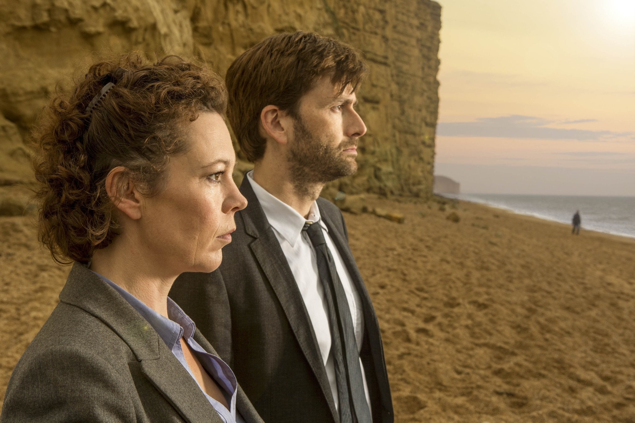 David Tennant and Olivia Colman in Убийство на пляже (2013)