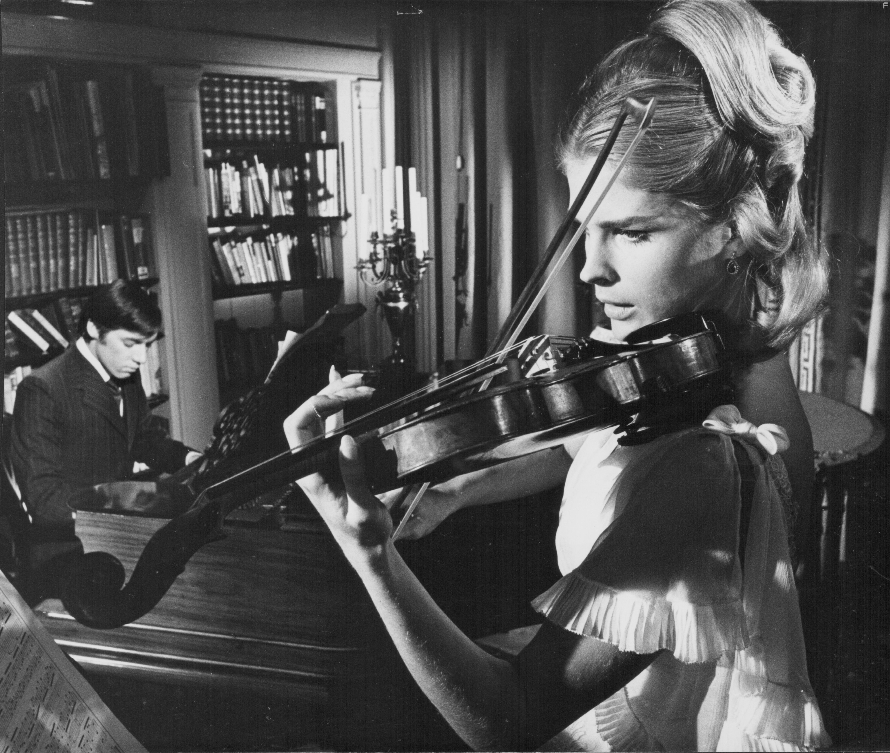 Candice Bergen and Roger Lloyd Pack in The Magus (1968)