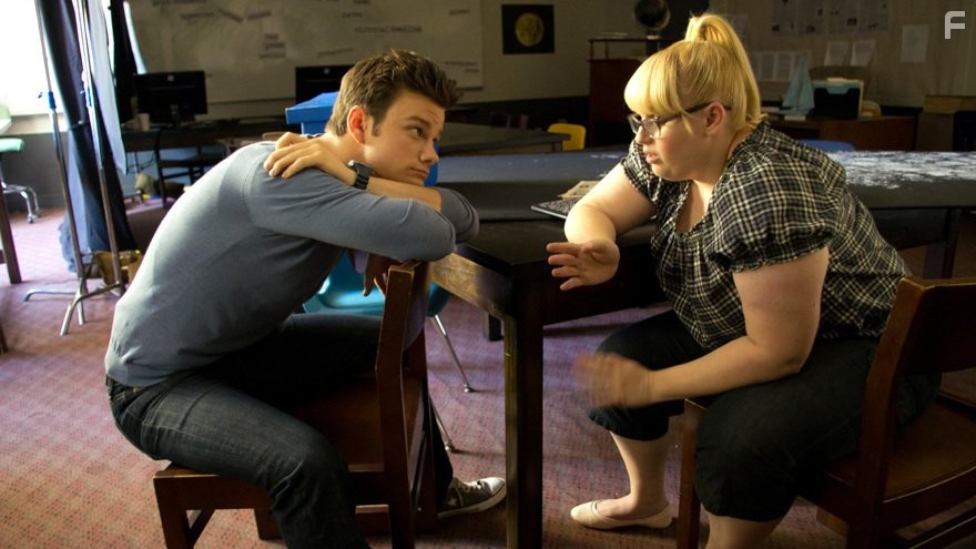 Rebel Wilson and Chris Colfer in Удар молнии (2012)