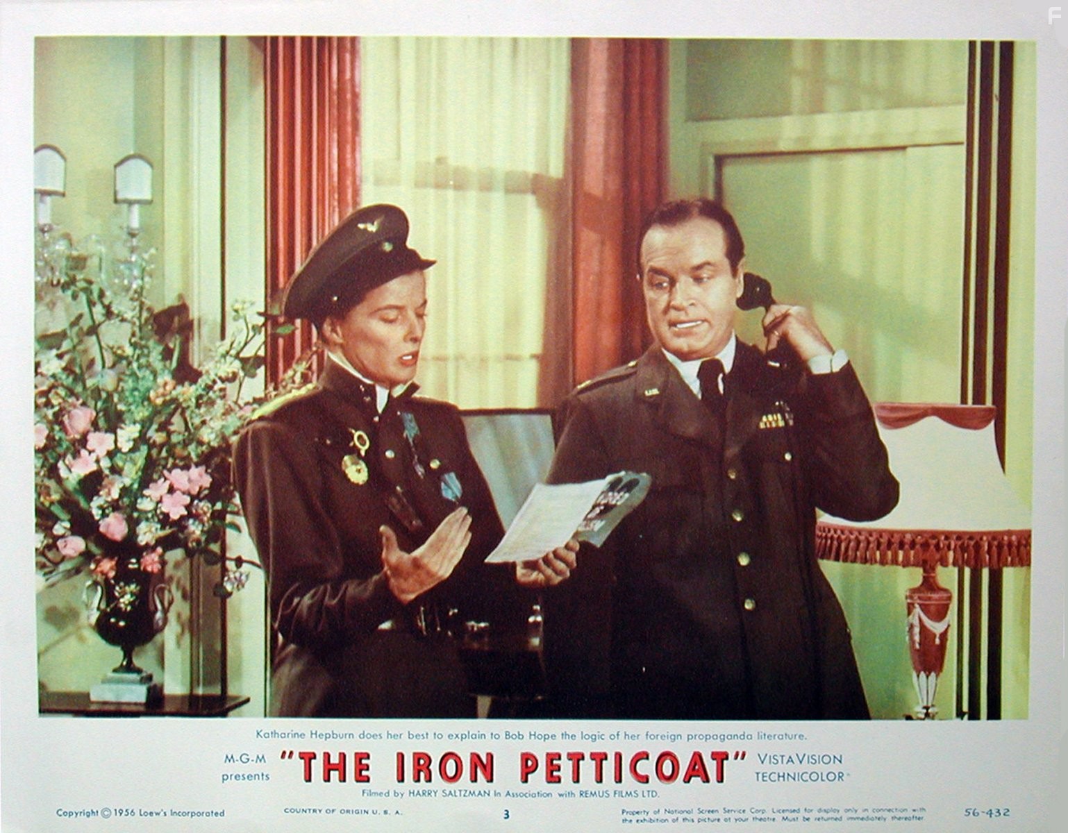 Katharine Hepburn and Bob Hope in The Iron Petticoat (1956)