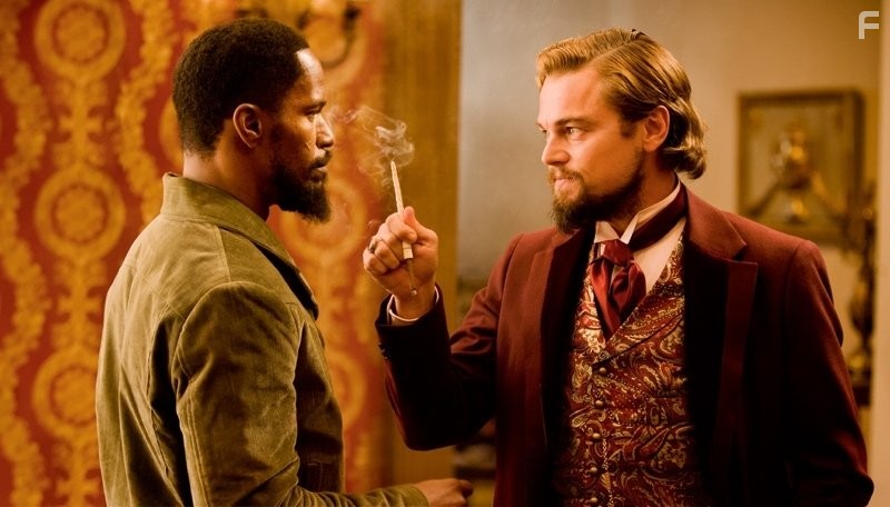 Leonardo DiCaprio and Jamie Foxx in Джанго освобожденный (2012)