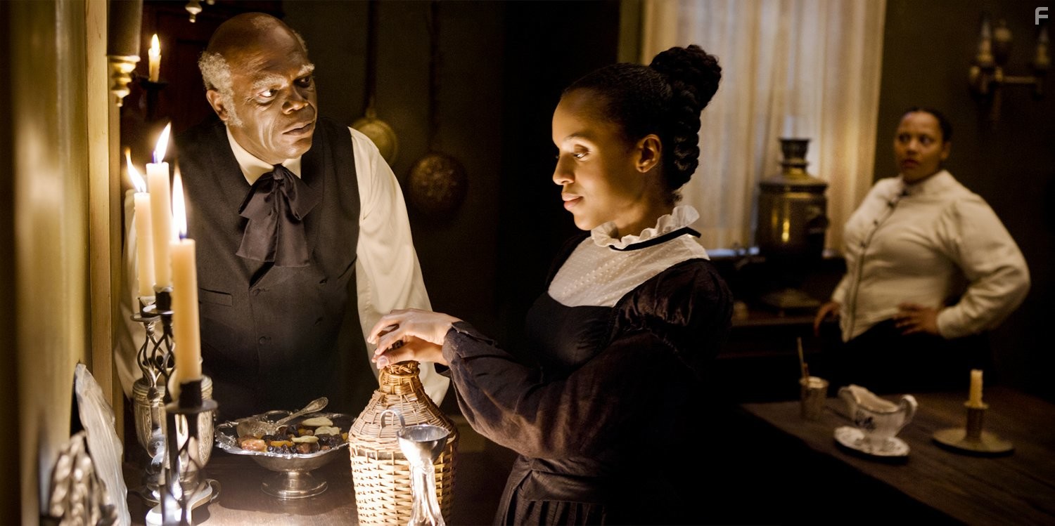 Samuel L. Jackson, Kerry Washington, and Dana Gourrier in Джанго освобожденный (2012)