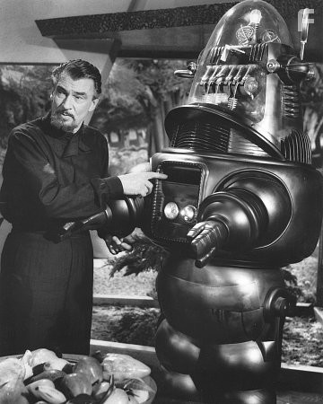 "Forbidden Planet" Walter Pidgeon, Robby the Robot, MGM, 1956, **I.V.