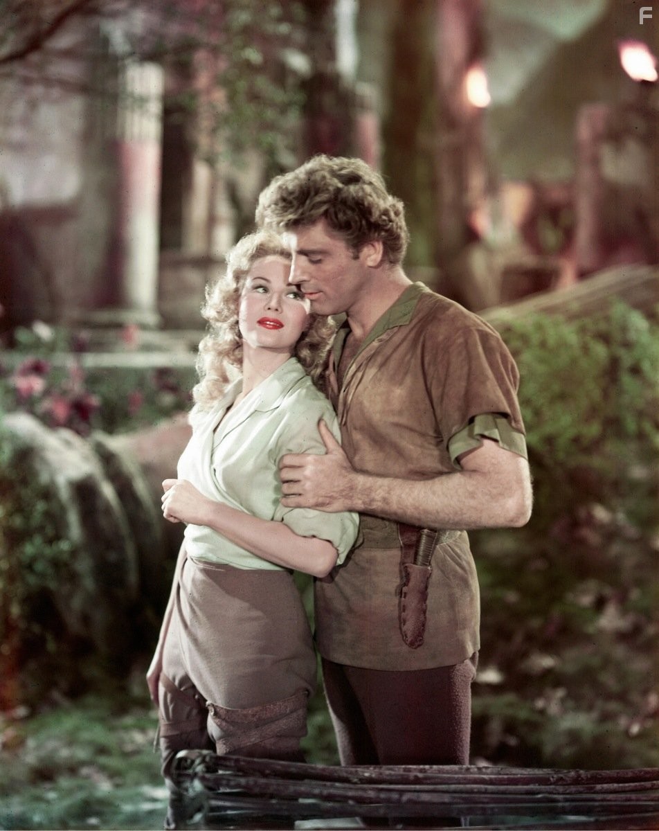 Burt Lancaster and Virginia Mayo in Огонь и стрела (1950)