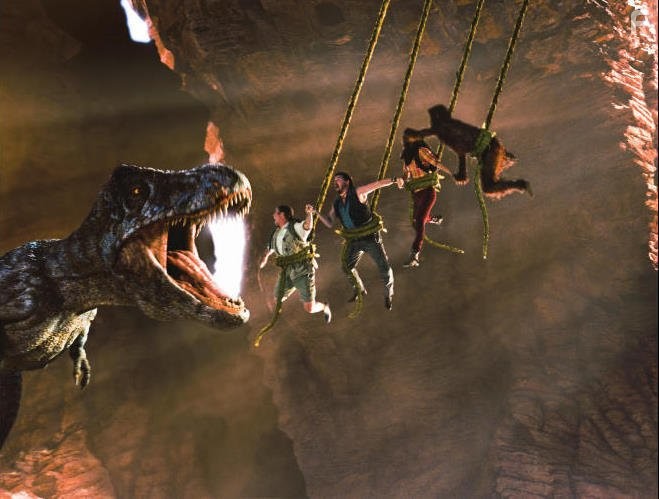 Will Ferrell, Anna Friel, Danny McBride, and Jorma Taccone in Затерянный мир (2009)