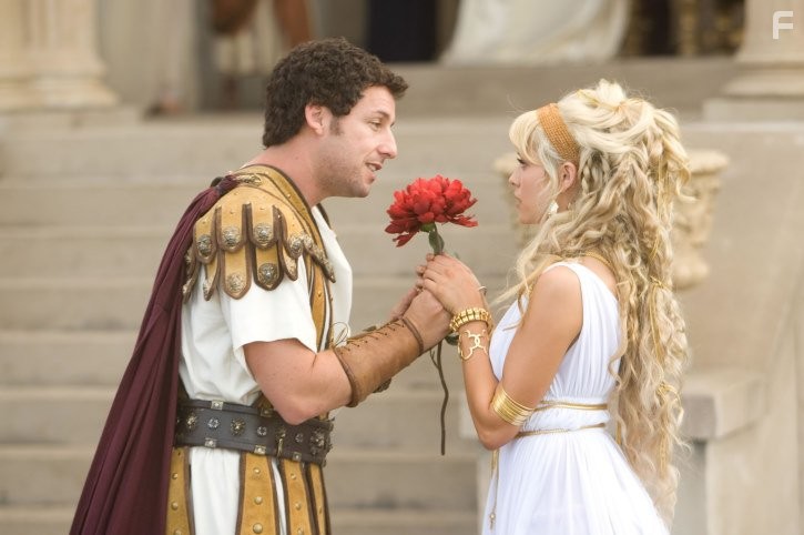 Adam Sandler and Teresa Palmer in Сказки на ночь (2008)