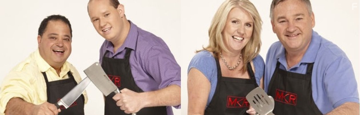 Donna Chandler, Johnnie Brown, Artie Vella, and Reade Chandler in My Kitchen Rules (2010)