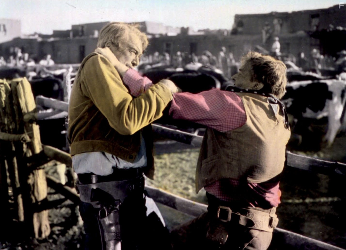 James Stewart and Jack Elam in Человек из Ларами (1955)