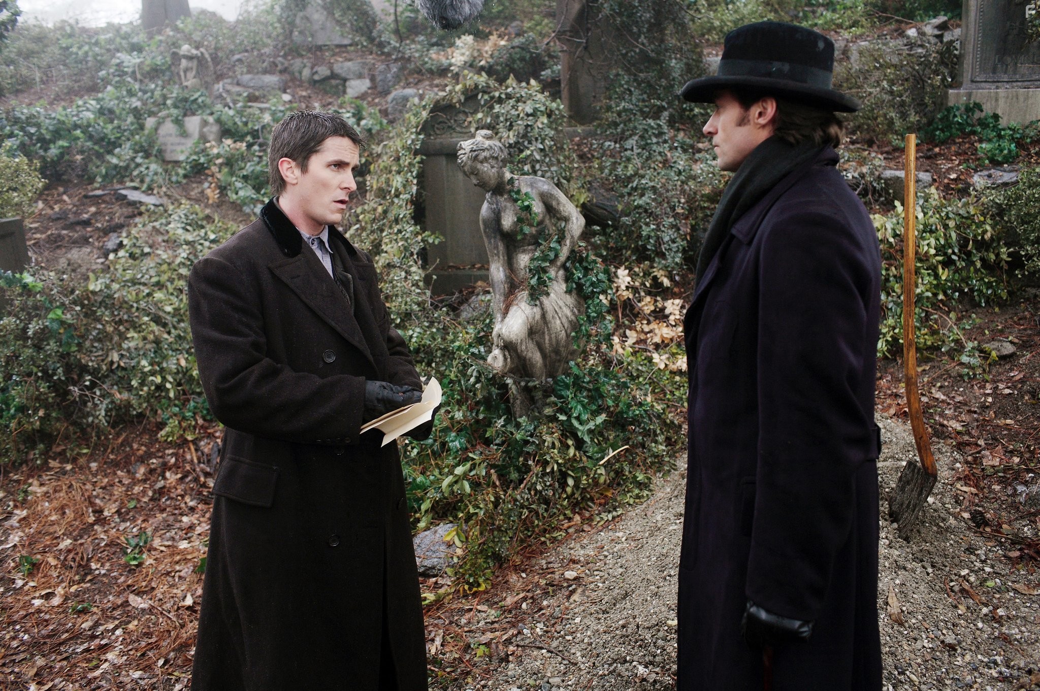 Christian Bale and Hugh Jackman in Престиж (2006)