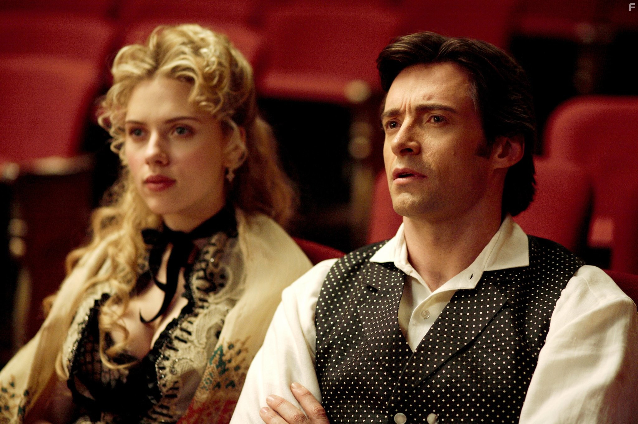 Hugh Jackman and Scarlett Johansson in Престиж (2006)