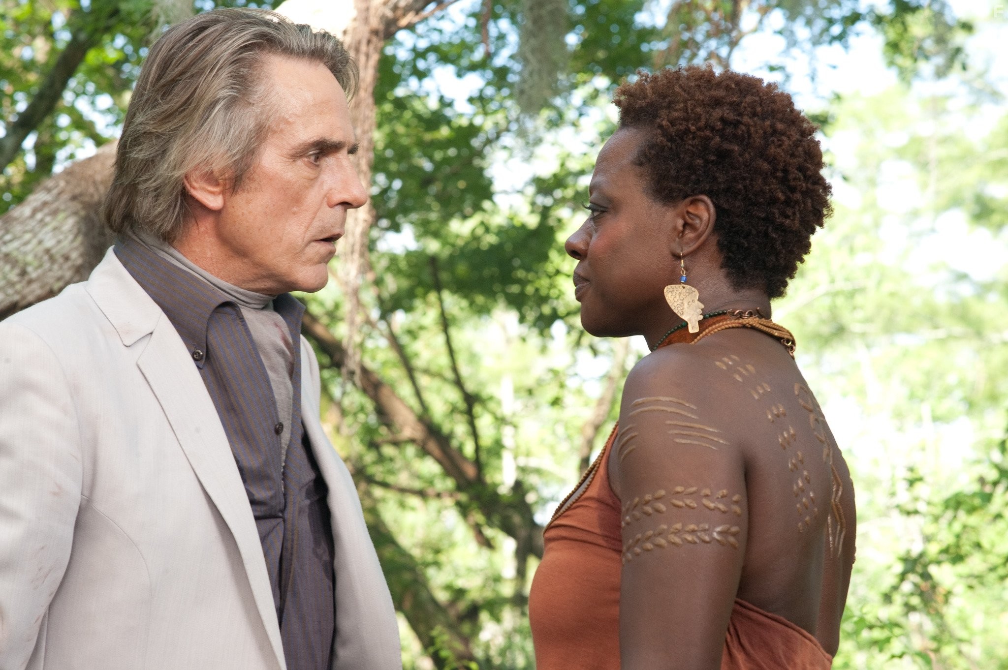 Jeremy Irons and Viola Davis in Прекрасные создания (2013)