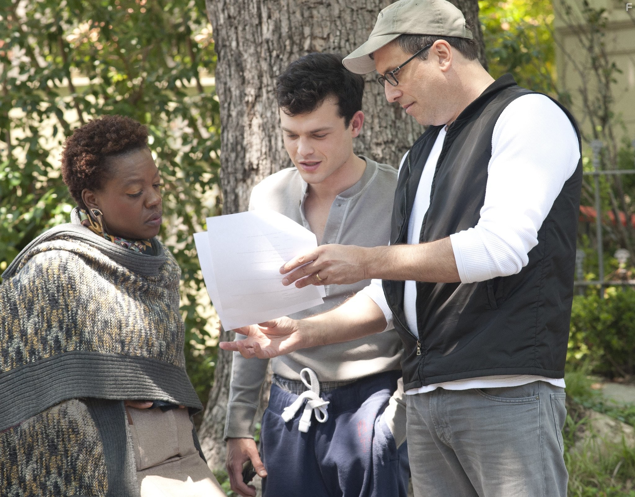 Viola Davis, Richard LaGravenese, and Alden Ehrenreich in Прекрасные создания (2013)