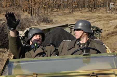 Captain Malloy (Nemec) and Private Parker Lewis (Pomichter) Sneak into the Nazi Citadel dressed as Drunken SS Soldiers.