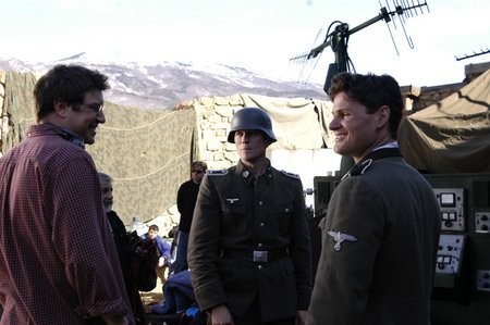 David Flores Directs Corin Nemec and James Pomichter on the set of, "S.S. Doomtrooper"