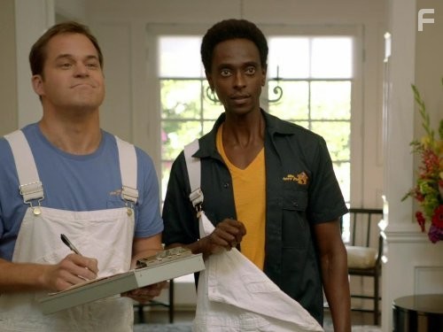 Edi Gathegi and Kyle Bornheimer in Family Tools (2013)