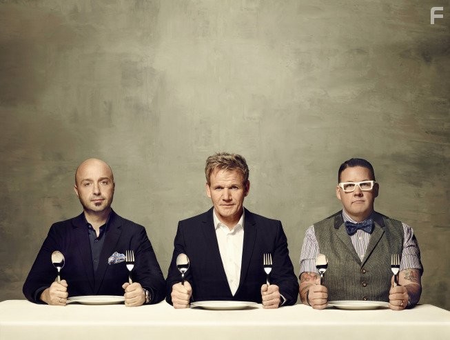 Gordon Ramsay, Joe Bastianich, and Graham Elliot in Лучший повар Америки (2010)