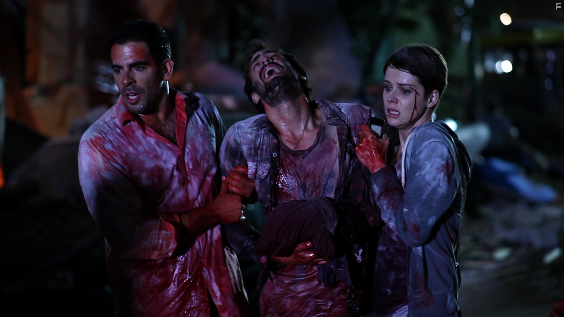Andrea Osv?rt, Eli Roth, and Ariel Levy in Афтершок (2012)