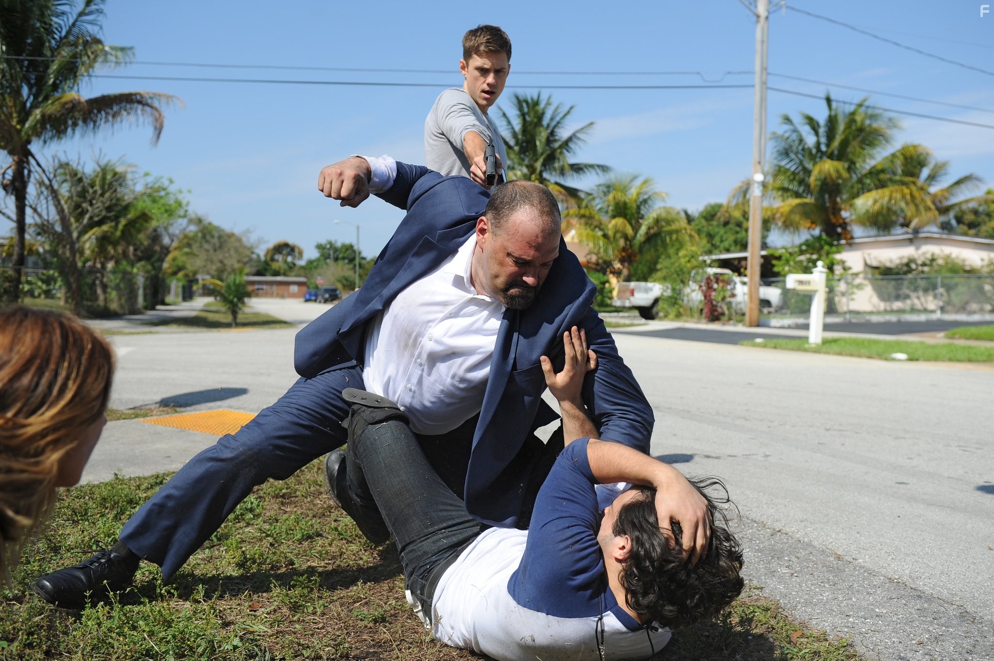 Jeff Chase, Deniz Akdeniz, and Aaron Tveit in Грейсленд (2013)